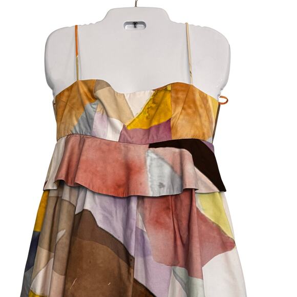 ASOS EDITION Empire Cami Maxi Dress in Pastel Abstract Boho Print Women’s Sz 0 - Picture 4 of 16